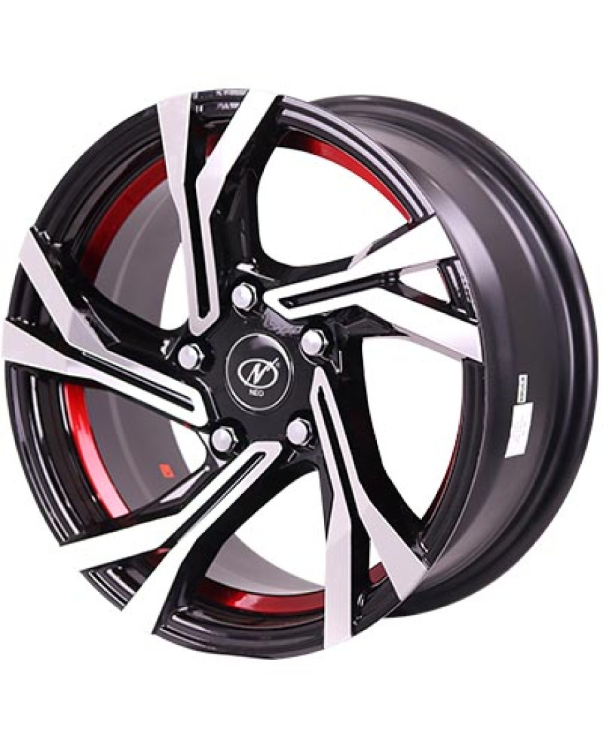 Snart in Black Machined Undercut Red finish. The Size of alloy wheel is 15x6.5 inch and the PCD is 5x114.3(SET OF 4)